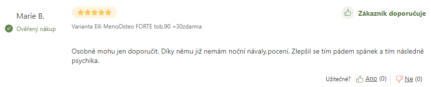 Elli MenoOsteo zkušenosti